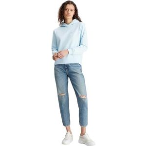 Calvin Klein Jeans Ck Embro Badge Regular Hoodie voor dames, Keepsake Blauw, 3XL grote maten