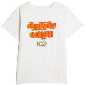 Koton Boys T-shirt bedrukt ronde hals korte mouw katoen, wit (000), 5-6 Jaar