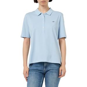 GANT Slim Shield SS Pique poloshirt voor dames, Fresh Blue, XS, Fresh Blue., XS