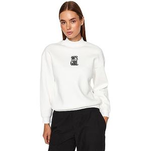Trendyol Katoenmix Sweatshirt - Wit - Regular M White, Kleur: wit, M