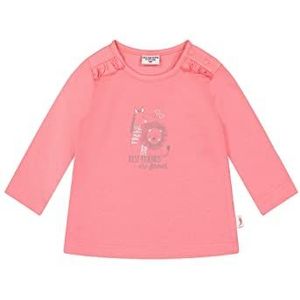 SALT AND PEPPER Babymeisjes L/S LionZebra Print T-shirt, flamingo roze, normaal, roze (flamingo pink), 68 cm