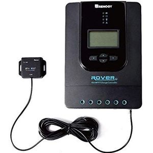 Renogy MPPT 40A 12/24 V MPPT zonne-laadregelaar Bluetooth zonne-laadregelaar met LCD-scherm, voor AGM, gel en lithium batterijen