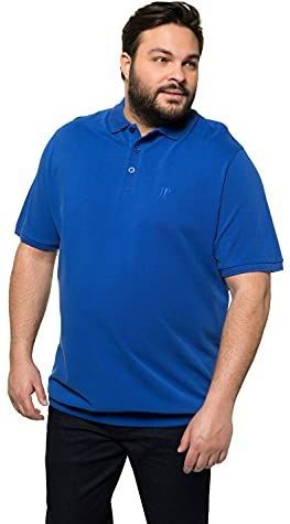 JP 1880 Heren grote maten grote maten Menswear L-8XL poloshirt, basic, buikfit, halve mouw, piqué, XXL tot 10XL 712617, donkermarine, 8XL