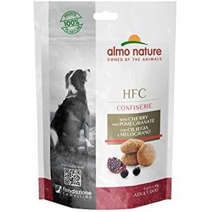 Almo Nature HFC Snack Snack voor volwassen honden, met kers en granaatappel, 12 enveloppen van 10 g