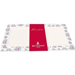 Clairefontaine 812444C – een mini-planner 24 x 12 cm, 50 afneembare bedrukte vellen, wit papier, 90 g, organisatie, planning, memoblok, collectie molen rood