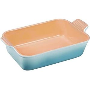 Le Creuset Heritage rechthoekige schaal, aardewerk, 26 cm, 2,4 liter, kustblauw