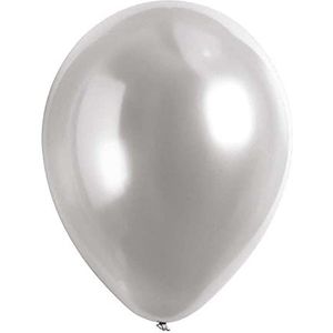 Amscan 9906958-50 latex ballonnen Decorator Platinum Satin Luxe, diameter 27,5 cm, luchtballon, decoratie, bruiloft, verjaardag