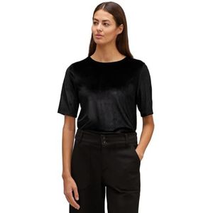 Velour Shiny Shirt, zwart, 40
