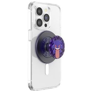 PopSockets: PopGrip voor MagSafe - Uittrekbare Greep en Standaard voor Smartphones en Hoesjes met een Verwisselbare Top - Adapterring voor MagSafe Inbegrepen - Pokémon - Glow-in-the-dark Ghost Gengar