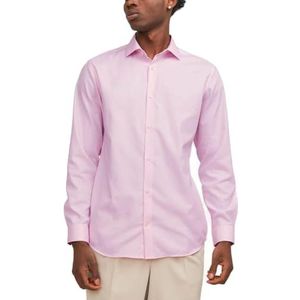 JACK & JONES Herenhemd, slimfit overhemd, Pink Nectar, XL