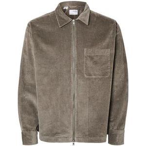 SELECTED HOMME heren overshirt cord, Morel, XXL