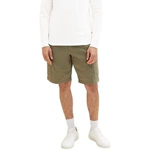 TOM TAILOR Heren Relaxed Fit Cargo Shorts, 10415 - Dusty Olive Green, 32