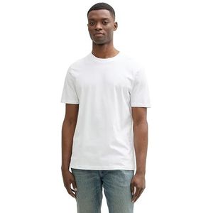 TOM TAILOR Denim T-shirt voor heren, 20000 - wit, XXL