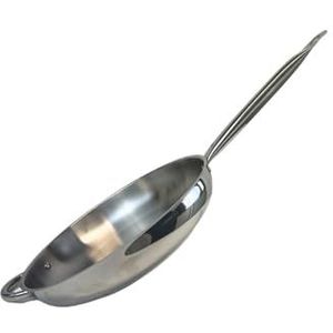 ELO 2456226 roestvrijstalen pan 18/10, inductiekookplaat, inductiekookplaat 32 cm, roestvrijstalen pan, braadpan, inductiepan, roestvrij staal, 32 x 6,5 cm