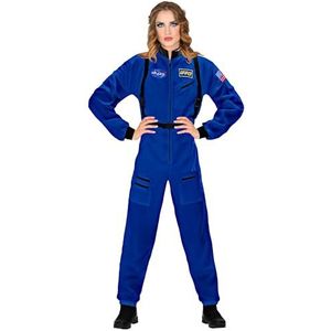 Widmann - Kostuum astronautin, ruimtepak, overall blauw, heelal, Space Girl, ruimtevaarder, carnavalskostuums