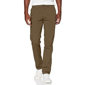 Cortefiel Chino, effen, smalle broek voor heren - groen - 50