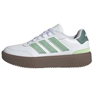 adidas - Courtblock - Damesschoenen - Wit - Ftwr White Semi Court Green Semi Green Spark
