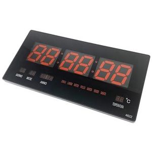 TEMPO DI SALDI Digitale led-wandklok met datumweergave en thermostaat, smal, datum, temperatuur