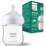 PHILIPS Avent Glazen Natural Response-babyfles - Babymelkfles van 120ml, BPA-vrij voor pasgeboren baby's vanaf 0 maanden (Model SCY930/01)