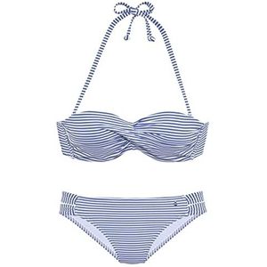 s.Oliver dames bikiniset, lichtblauw-wit gestreept, 42/C