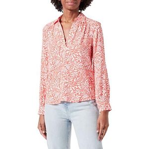 s.Oliver Viscose blouse met V-hals, 25b1 Oranje|Wit, 34