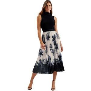 Ted Baker WMS-EMISTA-bedrukte geplooide midi-rok ivoor, Ivoor, 42