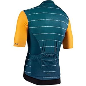 Nalini 03006701100C000.10 Bas Respect Jersey Heren T-Shirt Ocean Deep/Geel Intenso M, Ocean Deep/Intensief Geel, M