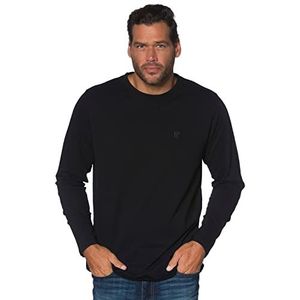 JP 1880 Heren grote maten grote maten Menswear L-8XL shirt met lange mouwen, basic, tot 8XL 702559, zwart, 3XL