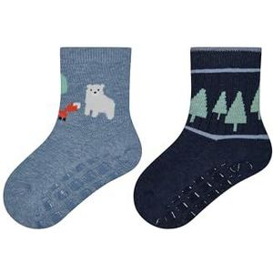 Sterntaler ABS sokken dubbelpak bos, blauw, 21/22 EU