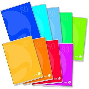 BM BeMore Color 80 0110594 boekje A4, liniatuur wit, papier 80 g/m², op kleur gesorteerd, verpakking van 12 stuks
