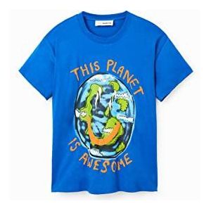 Desigual Boy's TS_Planet 5015 Ducados shirt, blauw, 10 jaar, blauw, 10 Jaar