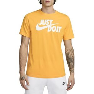 NIKE T-shirt met korte mouwen voor heren, Goud (university gold) / wit, M