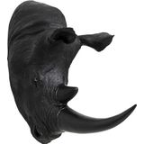 Kare Wandobject Rhino Head Antique Zwart 22x43cm Decoratie, Kunststof, 43x22x51cm