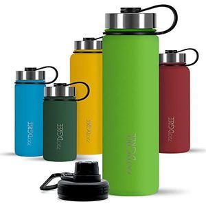 720°DGREE Roestvrijstalen Drinkfles ""noLimit"" - 410ml - Lekvrij, Koolzuur, BPA-Free - Thermosfles met Schroefsluiting voor Sport, Fitness, Outdoor +Gratis Sportdeksel
