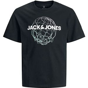 Jack & Jones Junior Boy's JCODIGITALI Tee SS Crew Neck JNR T-shirt, zwart/pasvorm: los, 128, zwart/pasvorm: los, 128 cm
