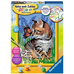 Ravensburger Schilderen op nummer 28651 - kat met vlinder - voor kinderen vanaf 9 jaar