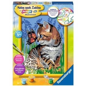Ravensburger Schilderen op nummer 28651 - kat met vlinder - voor kinderen vanaf 9 jaar