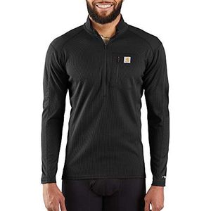 Carhartt Base Force Tech Shirt met lange mouwen voor heren, Zwart, M