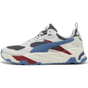 PUMA Trinity Sneaker voor heren, Blue Horizon Sterk Grijs Glaciaal Grijs Intens Rood, 44 EU