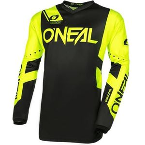 O'NEAL ELEMENT Zwart/fluorescerend geel RACEWEAR shirt L