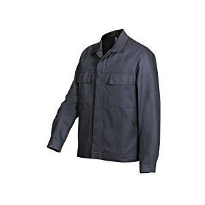 BP Workwear Basic 1485-060-10 werkjas - verborgen drukknoopsluiting - puur katoen - normale pasvorm - Maat: 48/50 - Kleur: donkerblauw