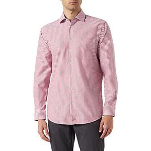 Seidensticker Men's Regular Fit shirt met lange mouwen, rood, 40, rood, 40
