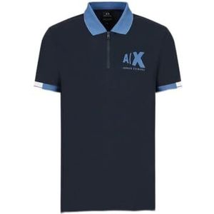 Armani Exchange Duurzame, slim fit, met logo aan de zijkant, marineblauw, extra klein, navy, XS