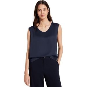 Satijnen top, blauw (deep blue), 38
