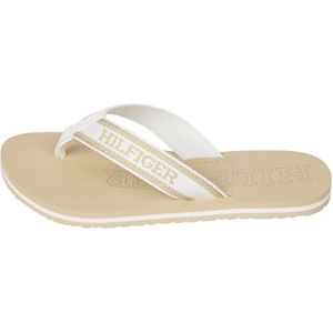 Tommy Hilfiger Dames Slippers Strand Sandaal, Beige Oogst Tarwe, 36 EU