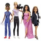Barbie Carrières set met 4 poppen en accessoires, Vrouwen in films met studiodirecteur, regisseur, cinematograaf en filmster met aanpasbare looks, HRG54