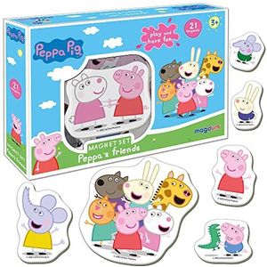 Peppa Pig speelgoed MAGDUM Peppa en vrienden - 21 grote magneten voor kinderen voor magneetbord - Koelkastmagneten kinderen magneten koelkast kinderen - magnetisch speelgoed kinderen Pepawuzt