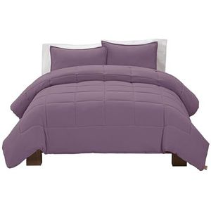 UGG Leonora Dekbedset met 2 kussenslopen, lichtgewicht dons, alternatieve deken, omkeerbaar, gezellig, warm, het hele seizoen, wasbaar en hypoallergeen beddengoedset, kingsize, paarse schaduw