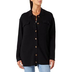 Object Dames OBJNOELLE Meza Knit Shirt NOOS Gebreide jas, Zwart, XL, zwart, XL