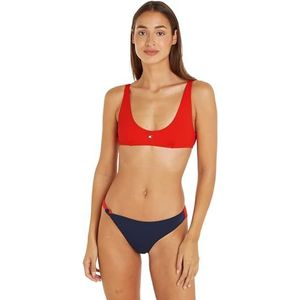 Tommy Jeans Vrouwen Bikini Top Bralette Draadloos, Rood (hete hitte), S